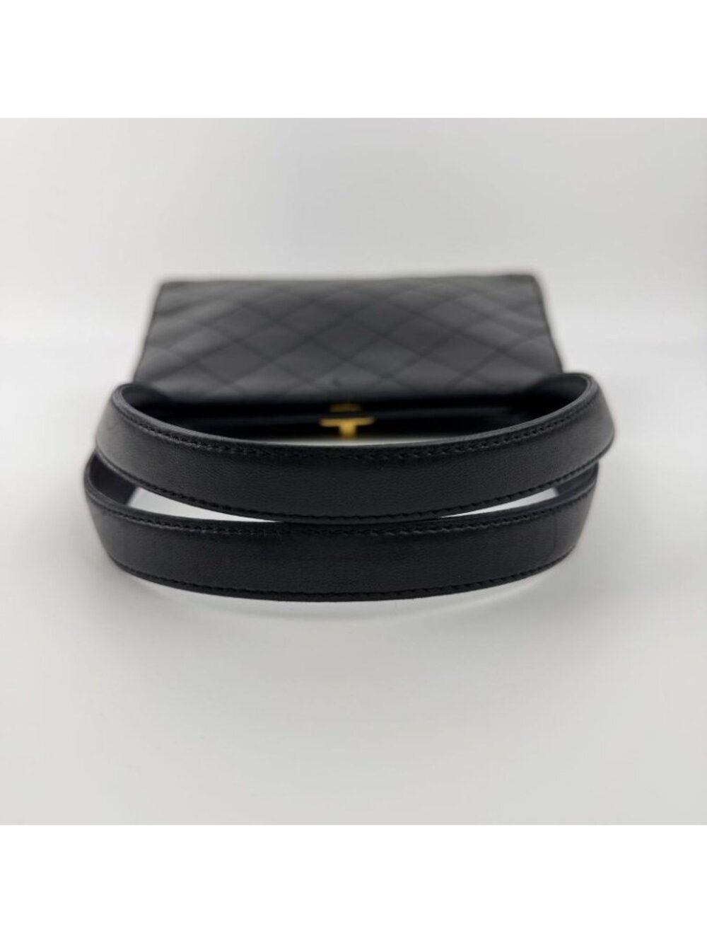 Chanel CC Logo Quilted Tote Black Leather No 5 Vintage - Picture 14 of 16